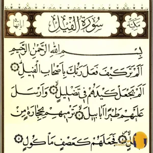 سوره فیل با ترجمه فارسی + متن کامل و صوت