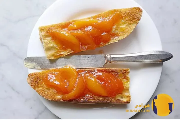 طرز تهیه مربا هلو انجیری مرحله به مرحله + مجلسی و خوش طعم