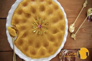 طرز تهیه حلوا زعفرانی مرحله به مرحله + خوشمزه و سنتی
