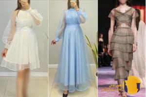 لباس زنانه با جزئیات پلکسی و شفاف